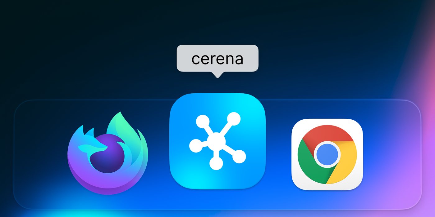 Cerena app icon in the dock
