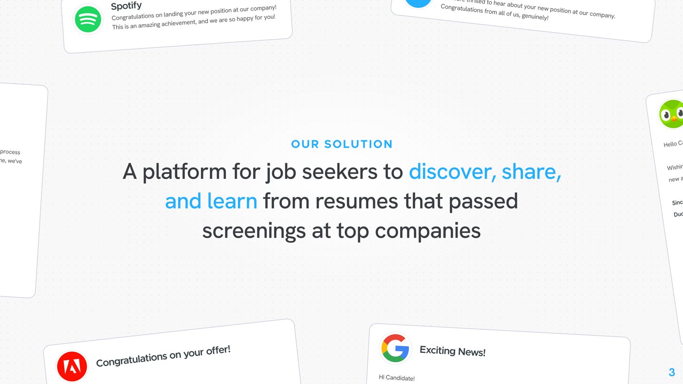 Resumes.fyi pitch slide